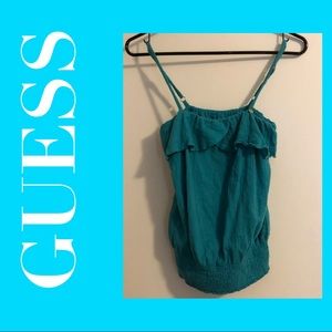 3/$8 Guess Spaghetti strap blue top